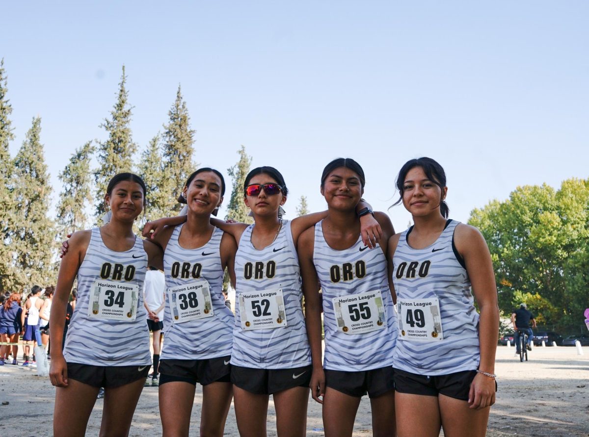 Del Oro's girls varsity (L to R): Sonia Alba, Alexa Cruz Rivera, Susana Jacome, Leslie Moreno Cortes, and Miley Hernandez Moreno.