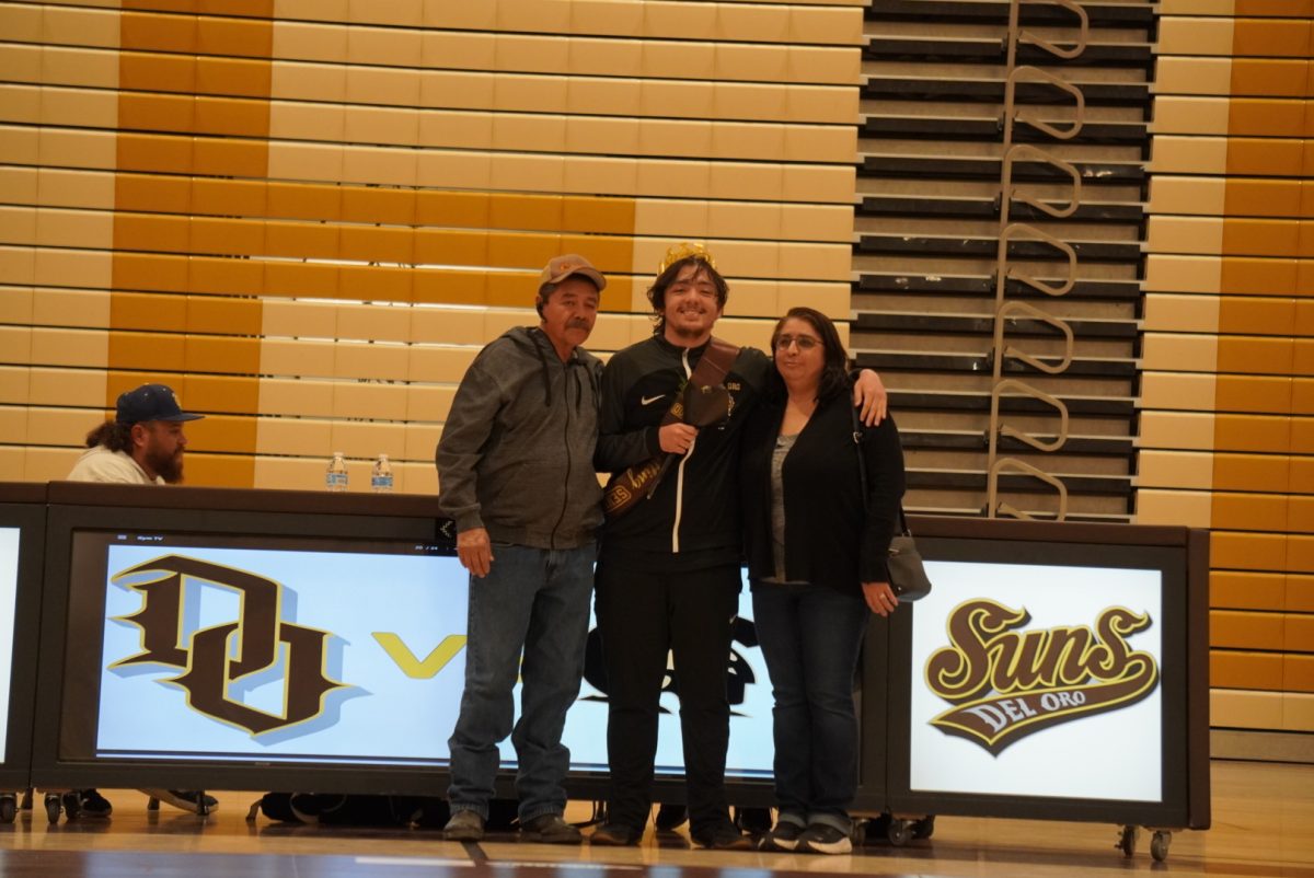 Ervin Escalante was one of eight Suns wrestlers recognized during Senior Night.