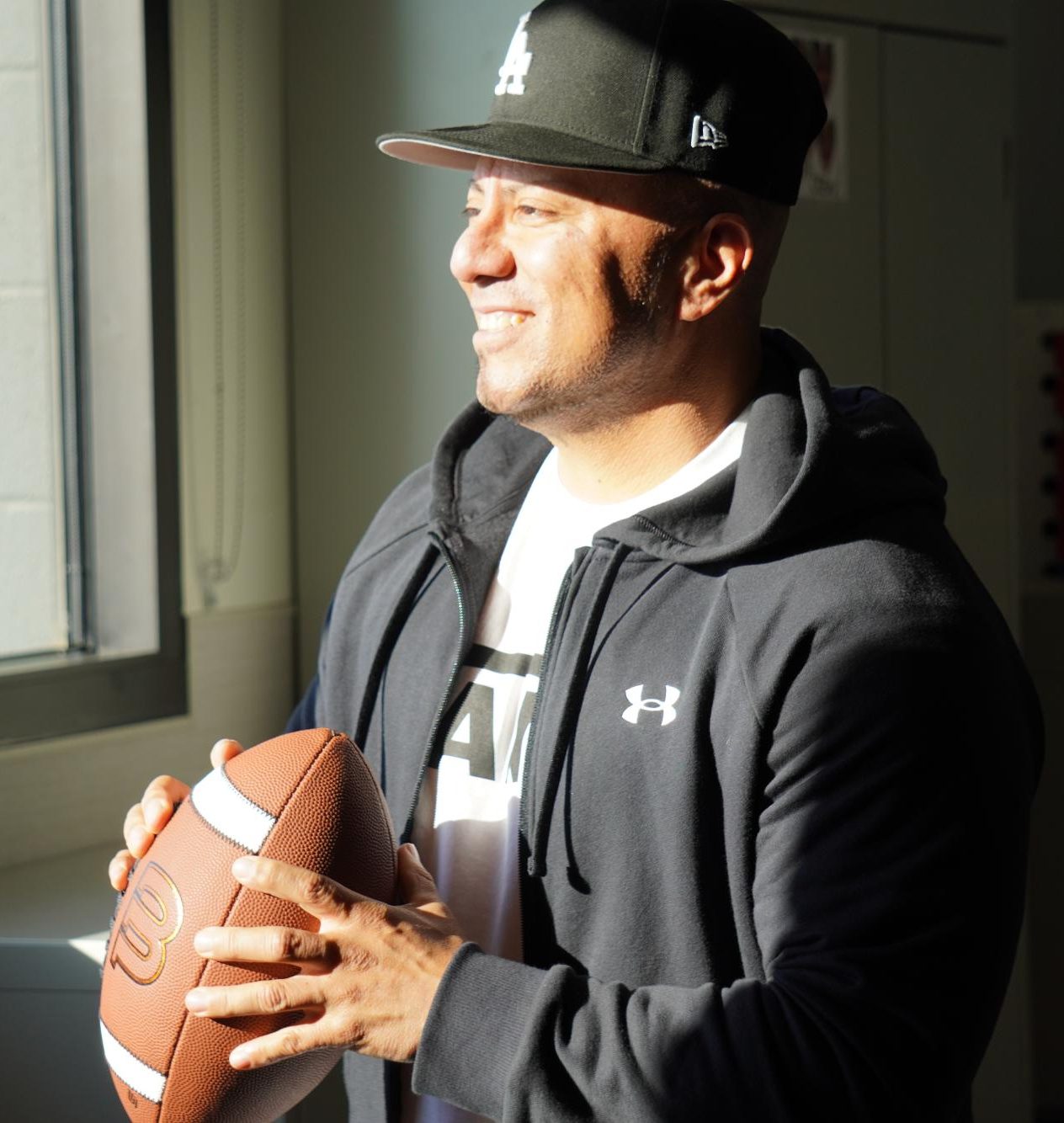 In addition to coaching football and baseball, Pete Hernandez is a Special Education teacher at Del Oro.