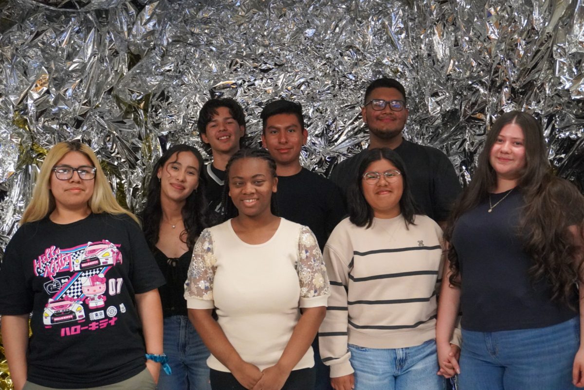 Goodbyes are permanent, so instead we bid farewell to The Sunburst’s first graduating class of staffers: (L to R) Leshlie Medina, Alexandra Cruz, Jayden Zepeda, Kayla Vaughn, Miguel Estevez, Paola Rivera Lopez, and Joanna Serrato.