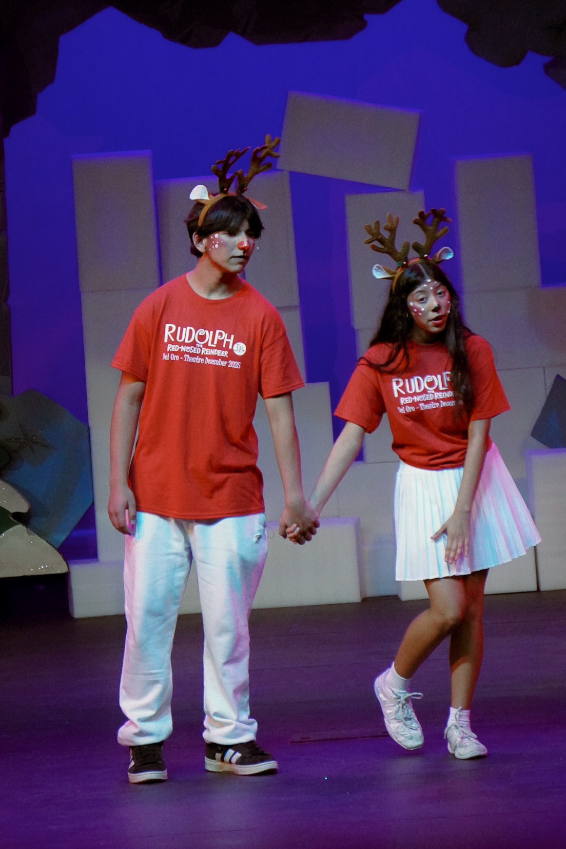 Autumn Alvarez (right) plays Clarice, the love interest of Rudolph, played by Henry Rubalcado.