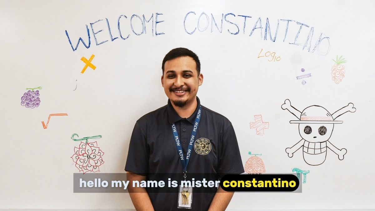 Math teacher Juan Constantino chatted with the Sunburst broadcasting team about how he got into the profession and his love for the One Piece collectible trading card game.
